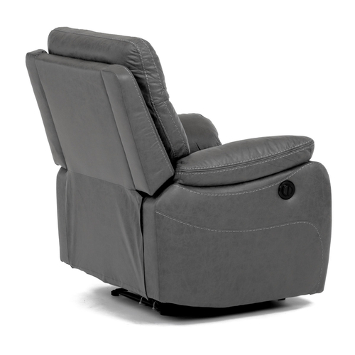Polohovací křeslo, elektrické zabudované ovládání, šedá, látka vintage, TV-4094 GREY3