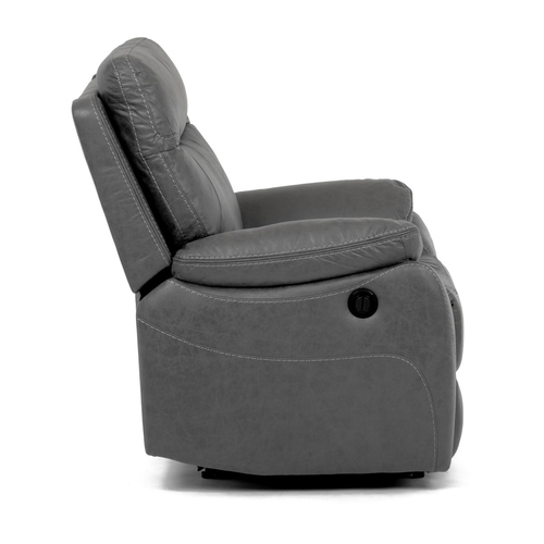 Polohovací křeslo, elektrické zabudované ovládání, šedá, látka vintage, TV-4094 GREY3