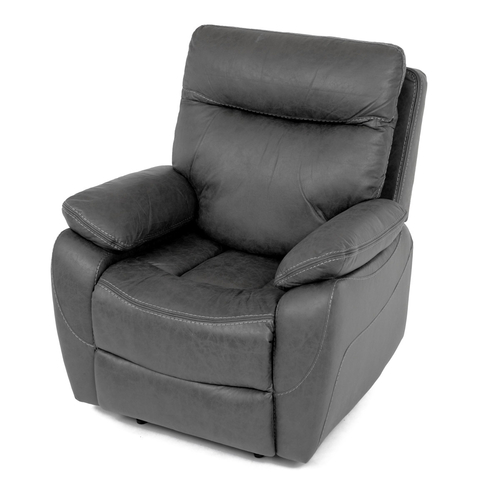 Polohovací křeslo, elektrické zabudované ovládání, šedá, látka vintage, TV-4094 GREY3