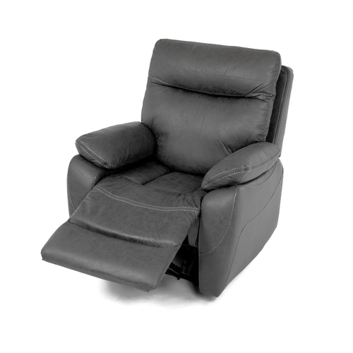 Polohovací křeslo, elektrické zabudované ovládání, šedá, látka vintage, TV-4094 GREY3