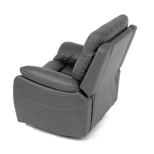 Polohovací křeslo, elektrické zabudované ovládání, šedá, látka vintage, TV-4094 GREY3