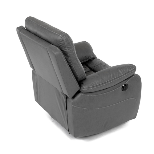 Polohovací křeslo, elektrické zabudované ovládání, šedá, látka vintage, TV-4094 GREY3