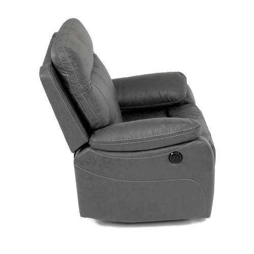 Polohovací křeslo, elektrické zabudované ovládání, šedá, látka vintage, TV-4094 GREY3