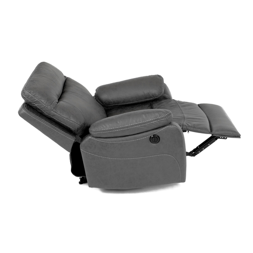 Polohovací křeslo, elektrické zabudované ovládání, šedá, látka vintage, TV-4094 GREY3