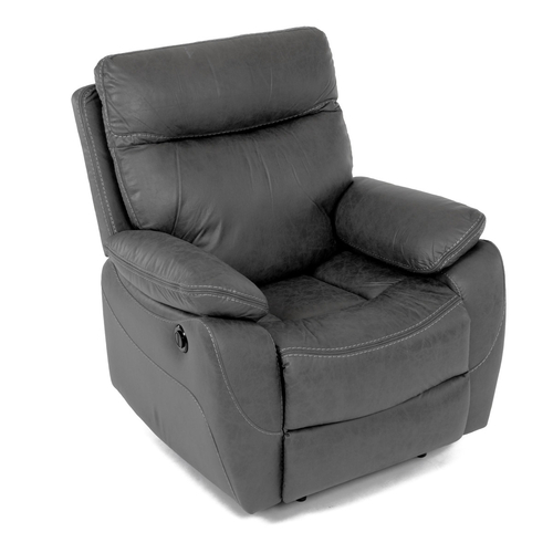 Polohovací křeslo, elektrické zabudované ovládání, šedá, látka vintage, TV-4094 GREY3