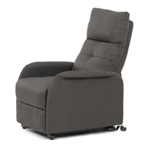 Polohovací křeslo, elektrické kabelové ovládání, šedá, látka, TV-5482 GREY2
