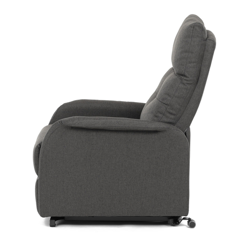 Polohovací křeslo, elektrické kabelové ovládání, šedá, látka, TV-5482 GREY2