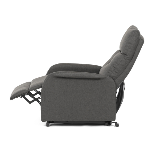 Polohovací křeslo, elektrické kabelové ovládání, šedá, látka, TV-5482 GREY2