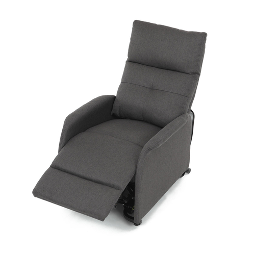 Polohovací křeslo, elektrické kabelové ovládání, šedá, látka, TV-5482 GREY2