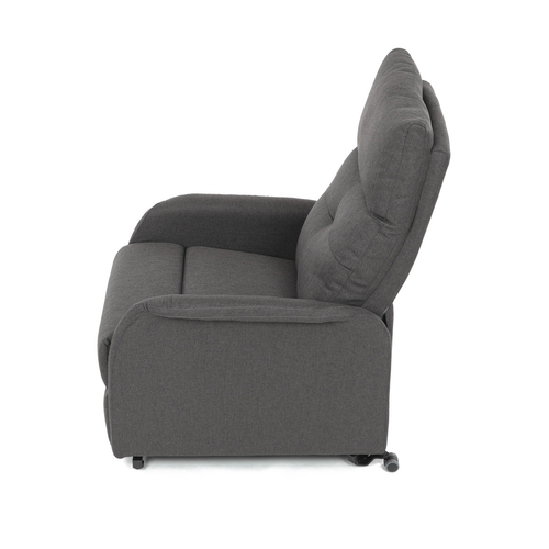 Polohovací křeslo, elektrické kabelové ovládání, šedá, látka, TV-5482 GREY2