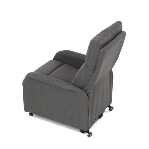 Polohovací křeslo, elektrické kabelové ovládání, šedá, látka, TV-5482 GREY2
