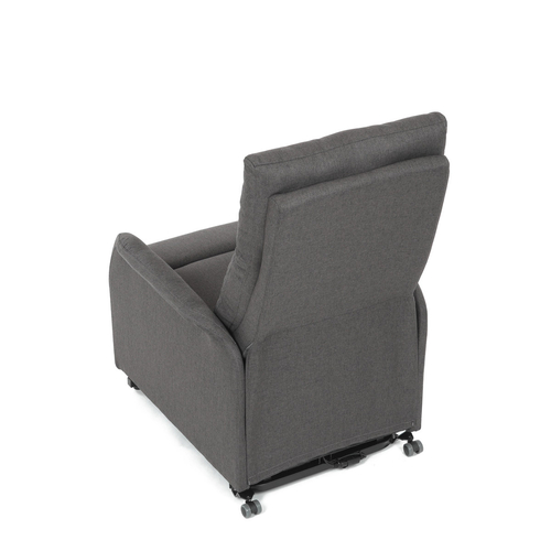 Polohovací křeslo, elektrické kabelové ovládání, šedá, látka, TV-5482 GREY2