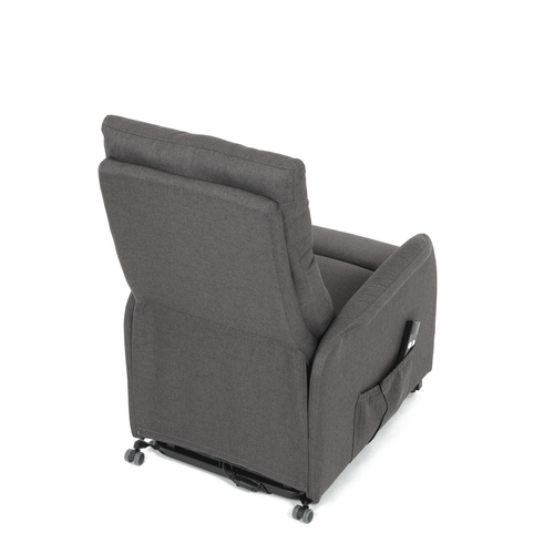 Polohovací křeslo, elektrické kabelové ovládání, šedá, látka, TV-5482 GREY2