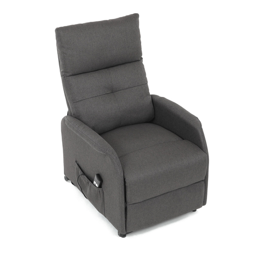 Polohovací křeslo, elektrické kabelové ovládání, šedá, látka, TV-5482 GREY2
