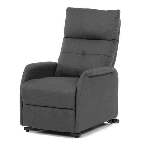 Polohovací křeslo, elektrické kabelové ovládání, šedá, látka, TV-5482 GREY2
