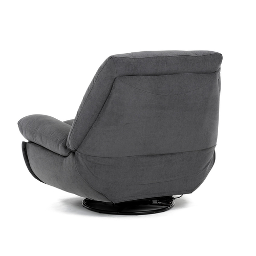 Polohovací křeslo, elektrické zabudované ovládání, šedá, látka, TV-7089 GREY2