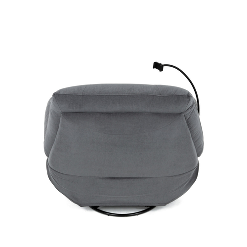 Polohovací křeslo, elektrické zabudované ovládání, šedá, látka, TV-7089 GREY2