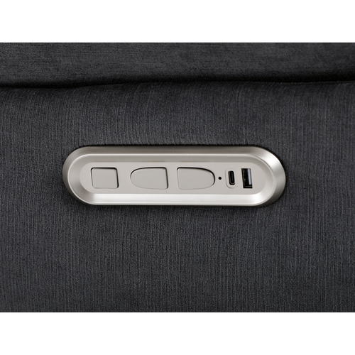 Polohovací křeslo, elektrické zabudované ovládání, šedá, látka, TV-7089 GREY2