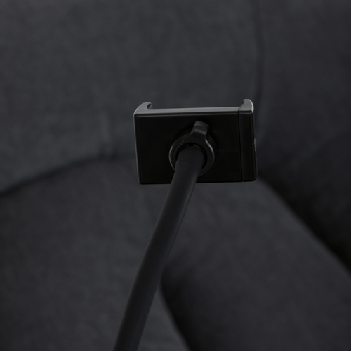 Polohovací křeslo, elektrické zabudované ovládání, šedá, látka, TV-7089 GREY2