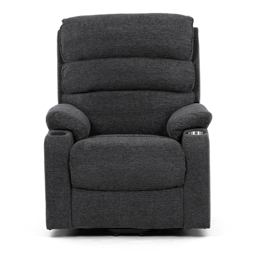 Polohovací křeslo, elektrické kabelové ovládání, šedá, látka, TV-S8348 GREY2