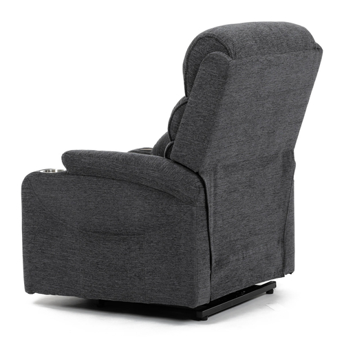 Polohovací křeslo, elektrické kabelové ovládání, šedá, látka, TV-S8348 GREY2
