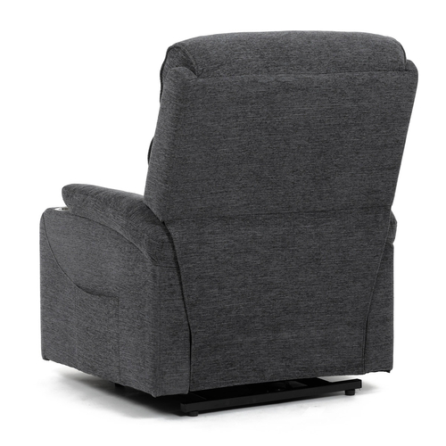 Polohovací křeslo, elektrické kabelové ovládání, šedá, látka, TV-S8348 GREY2