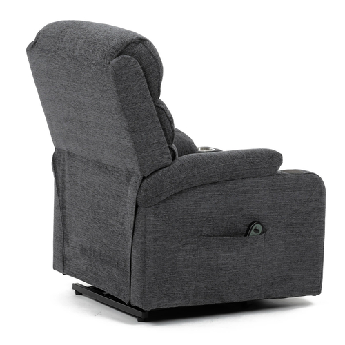 Polohovací křeslo, elektrické kabelové ovládání, šedá, látka, TV-S8348 GREY2