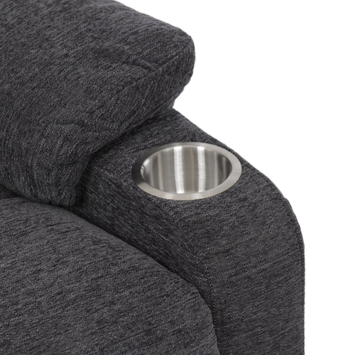 Polohovací křeslo, elektrické kabelové ovládání, šedá, látka, TV-S8348 GREY2