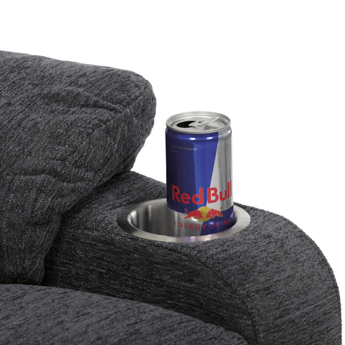Polohovací křeslo, elektrické kabelové ovládání, šedá, látka, TV-S8348 GREY2