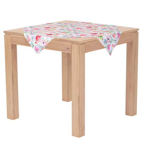 Ubrus, pivoňky v růžových barvách, 80x80cm, 100% polyester.