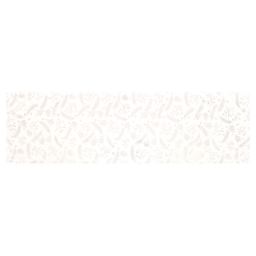Běhoun - stříbrný vánoční vzor, 100% polyester, 40 x 150 cm