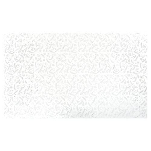 Ubrus - stříbrný vánoční vzor, 100% polyester, 130 x 220 cm