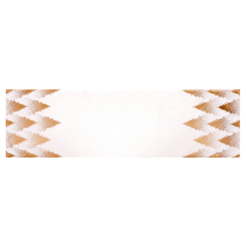 Běhoun - zlaté stromky, 100 % polyester, 40 x 150 cm