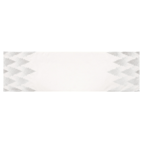 Běhoun - stříbrné stromky, 100 % polyester, 40 x 150 cm