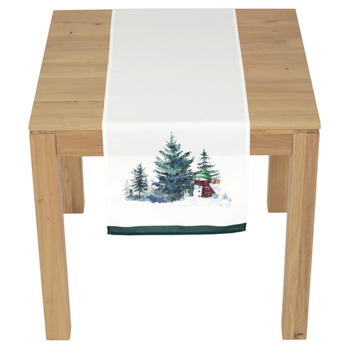 Běhoun - vánoční motiv, 100 % polyester, 40 x 150 cm
