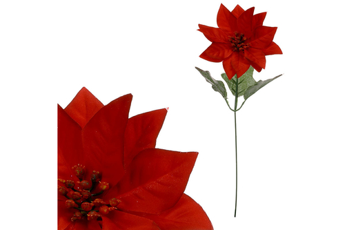 Vánoční růže - umělá řezaná květina, červená