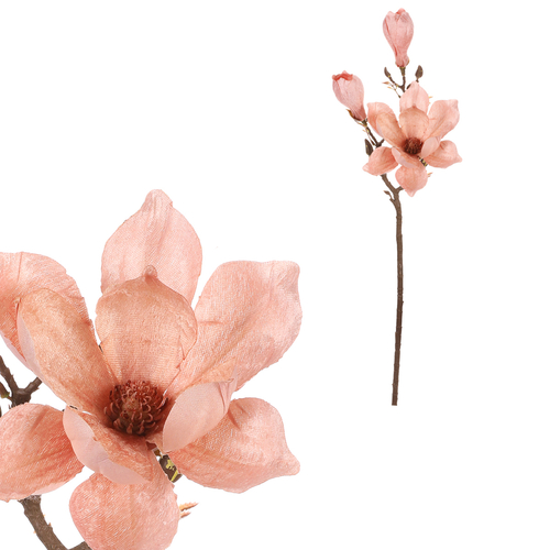 Magnolie - umělá řezaná květina, barva růžová