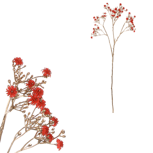 Gypsophila - s pozlacením, červená kvítka