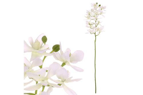 Orchidej drobnokvětá - umělá řezaná, bílá