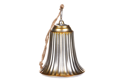 Kovový zvon - závěsný, stříbrno-zlatý