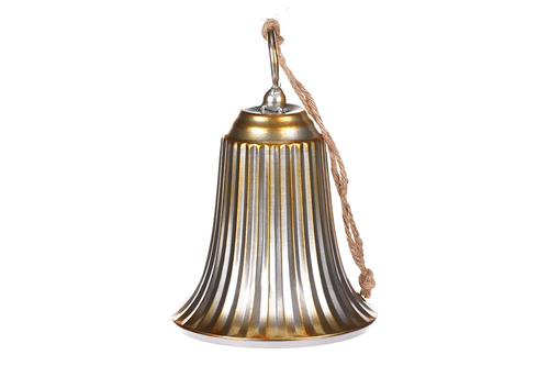 Kovový zvon - závěsný, stříbrno-zlatý
