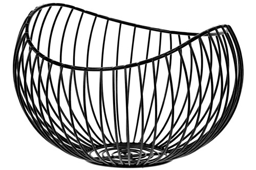 Košík - kovová dekorace, barva černá