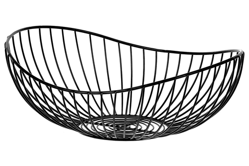 Košík - kovová dekorace, barva černá