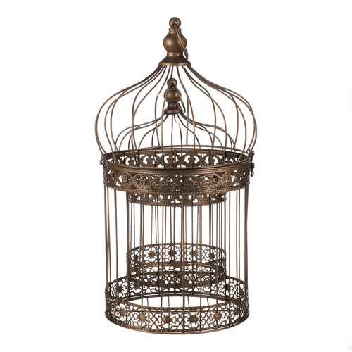 Klec kovová - závěsná, barva měděná, cena za sadu 2 ks