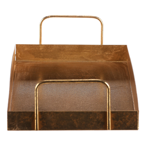 Tác kovový s uchy - obdélníkový tvar, barva zlatá