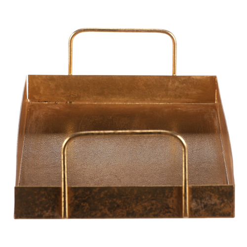 Tác kovový s uchy - obdélníkový tvar, barva zlatá