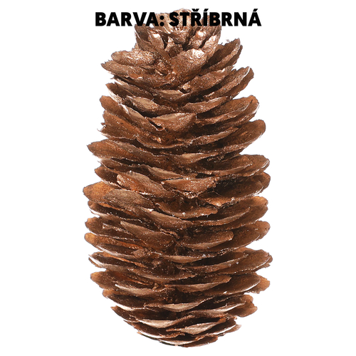 Šiška smrková - pravá, barva stříbrná, cena za balení (6 ks)