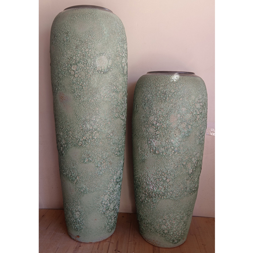 Váza keramická - výška 90 cm, zelená
