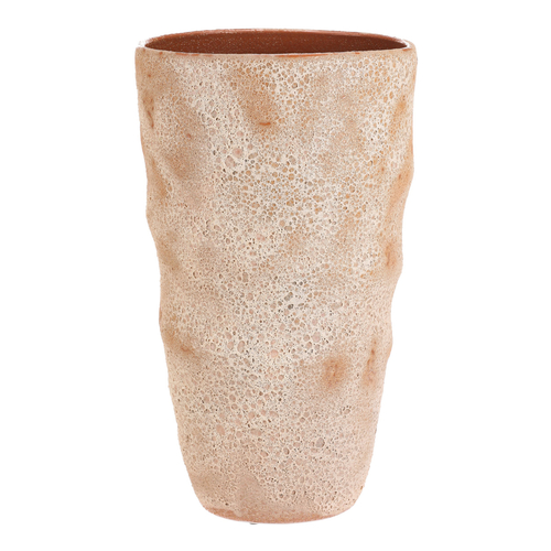 Váza keramická - výška 49 cm, béžovo-hnědá