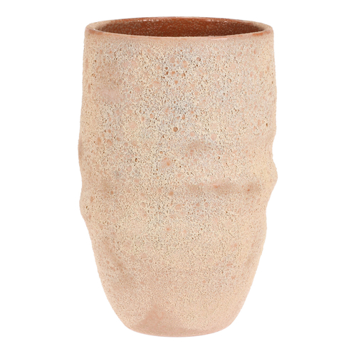 Váza keramická - výška 36 cm, béžovo-hnědá